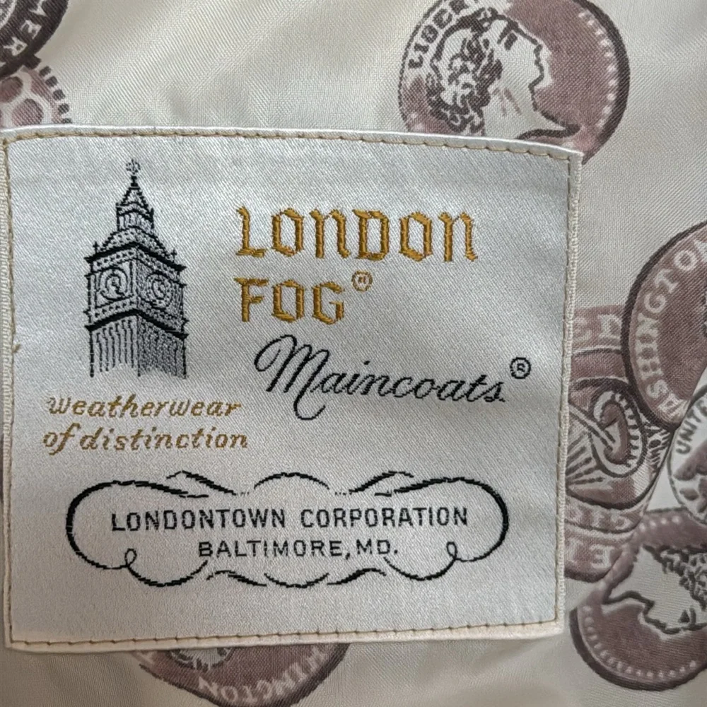 Vintage London‎ fog trenchcoat men’s size 40 long